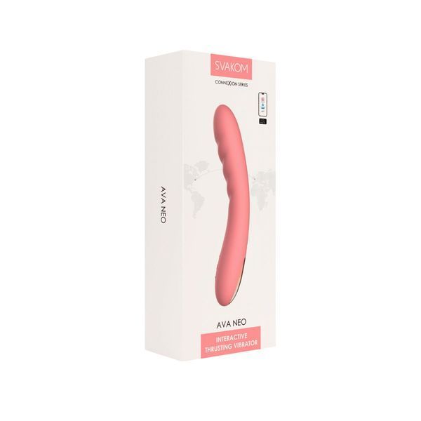 Смарт-вібратор з пульсацією Svakom Ava Neo Peach Pink con02554 фото